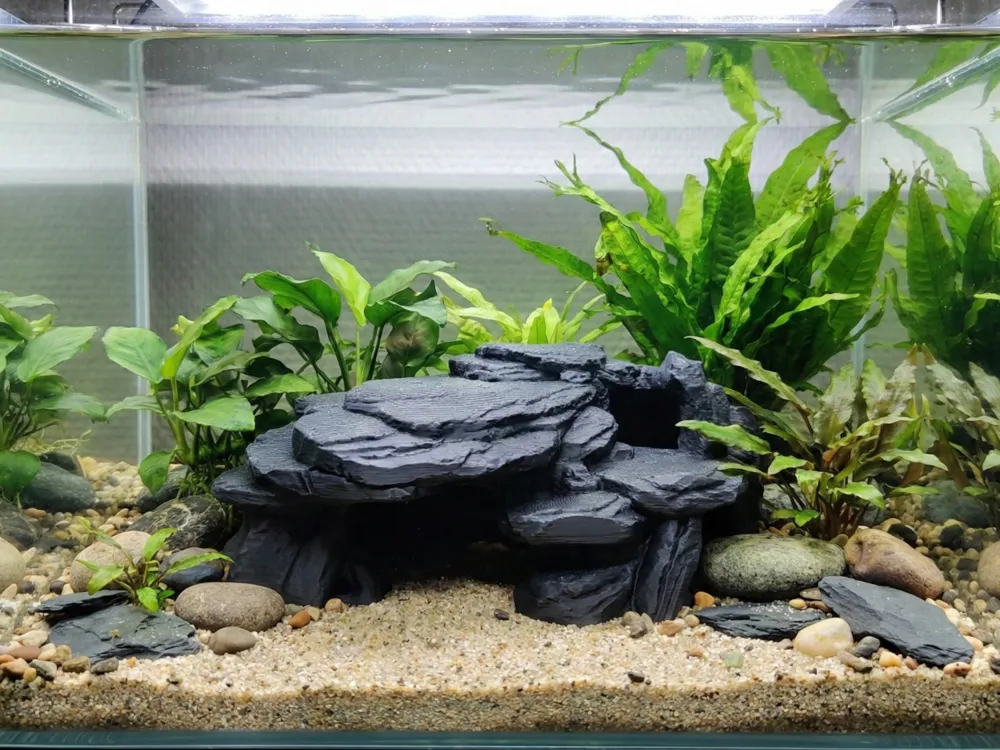 Natural Aquarium Terrarium Slate Rock Hideout