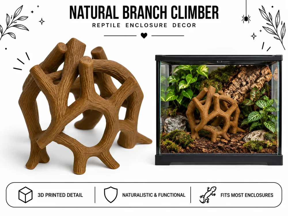 Natural Branch Reptile Climbing reptile Enrichment