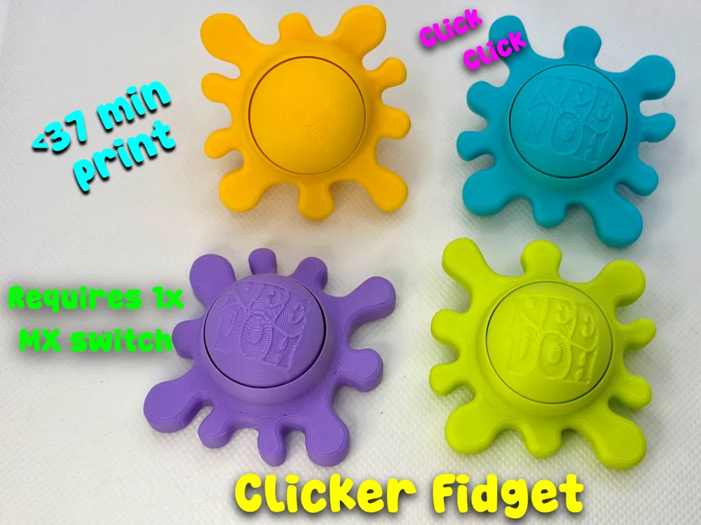NeeDoh Sploot Splat Clicker Fidget Toy - Button & Click Fidgets, in stock