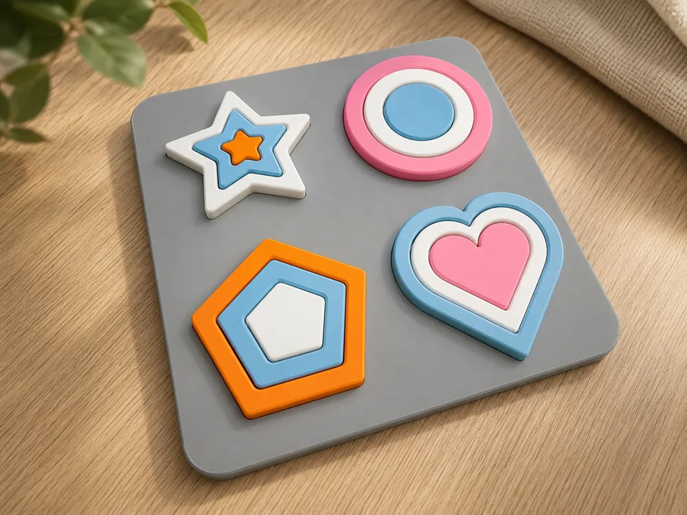 Nested shapes puzzle board - Puzzles & Brain Teasers, in stock