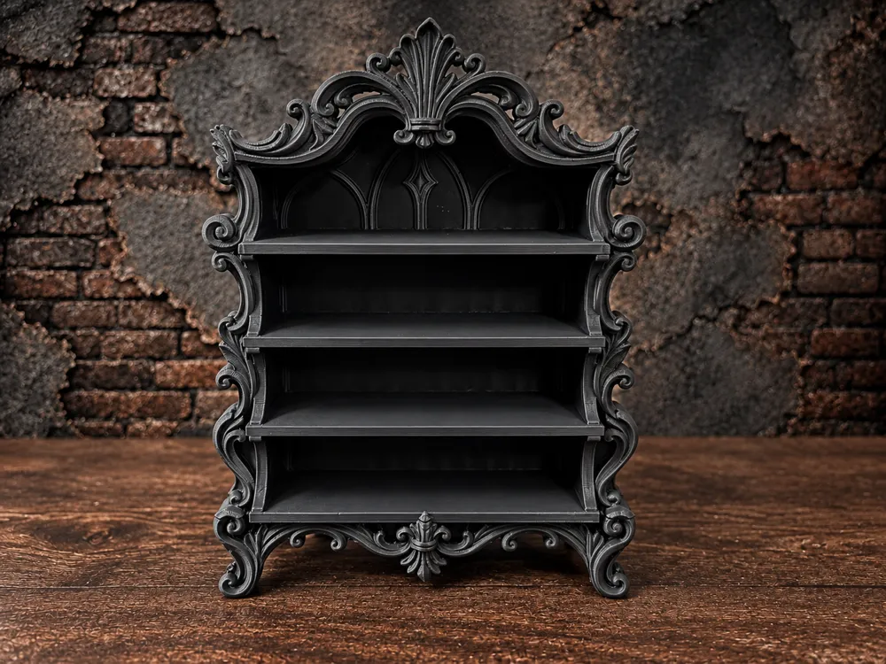 Nevermore Baroque Gothic Display Shelf, photo 2 of 4 - Nevermore Baroque Gothic Display Shelf Household