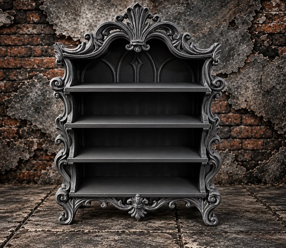 Nevermore Baroque Gothic Display Shelf, photo 3 of 4 - Nevermore Baroque Gothic Display Shelf Household