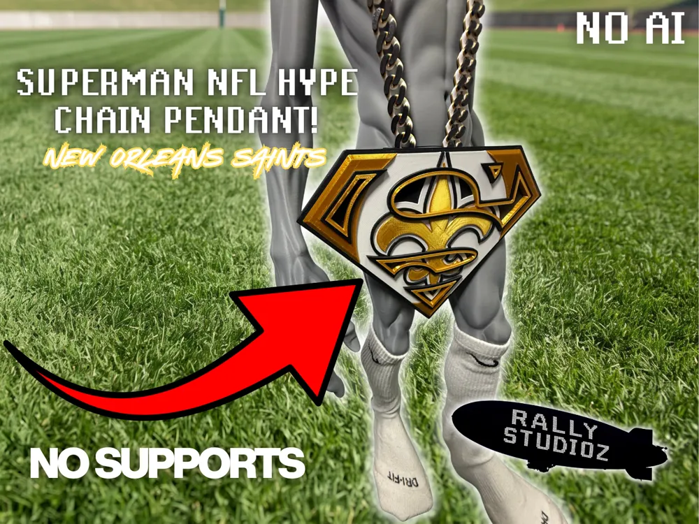 New Orleans Saints Superman Hype Chain Pendant - Other Hobby & DIY, in stock in India