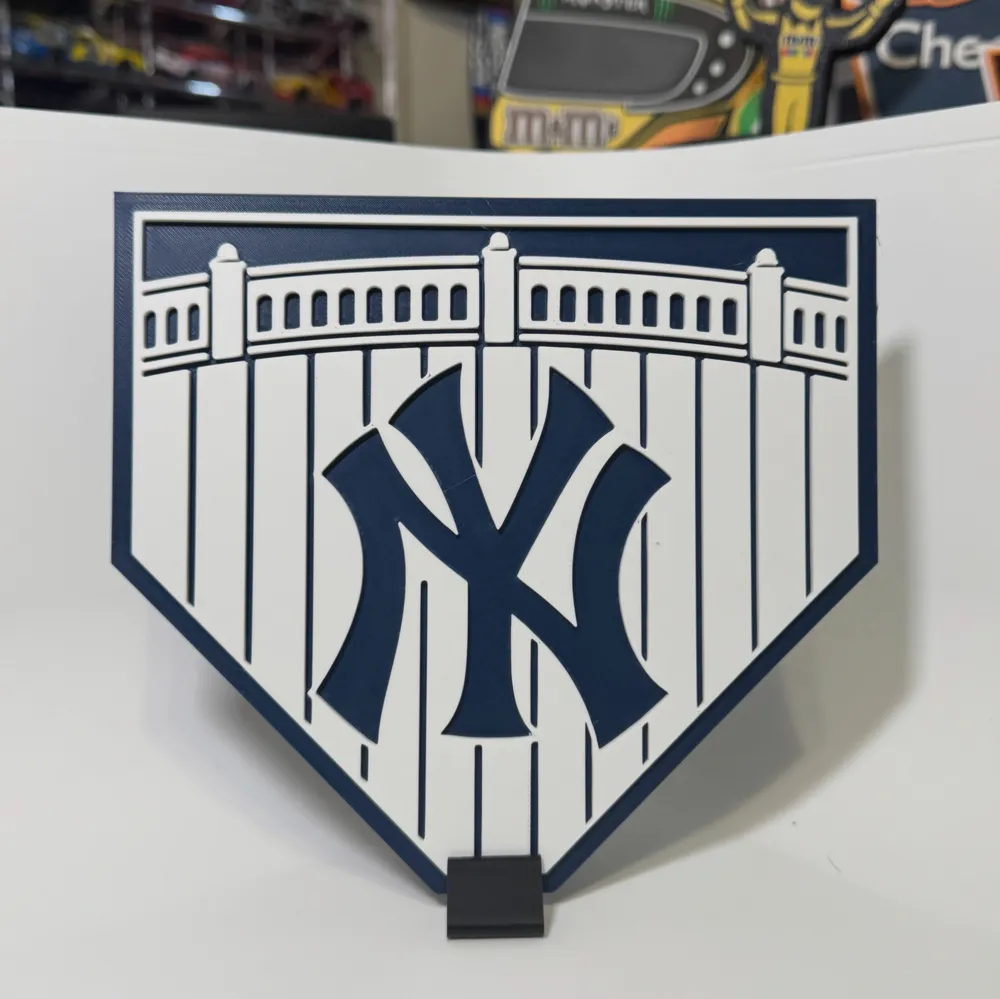 New York Yankees Home Plate Display, photo 2 of 4 - New York Yankees Home Plate Display Art