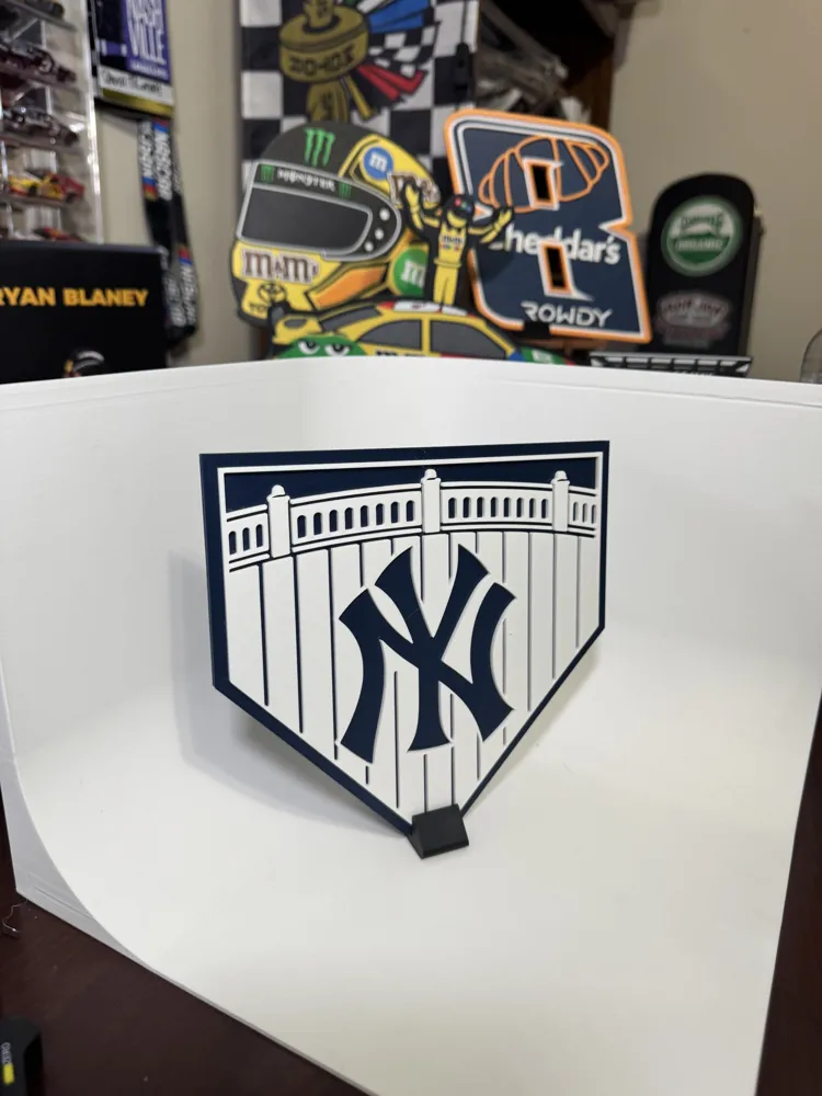 New York Yankees Home Plate Display, photo 3 of 4 - New York Yankees Home Plate Display Art