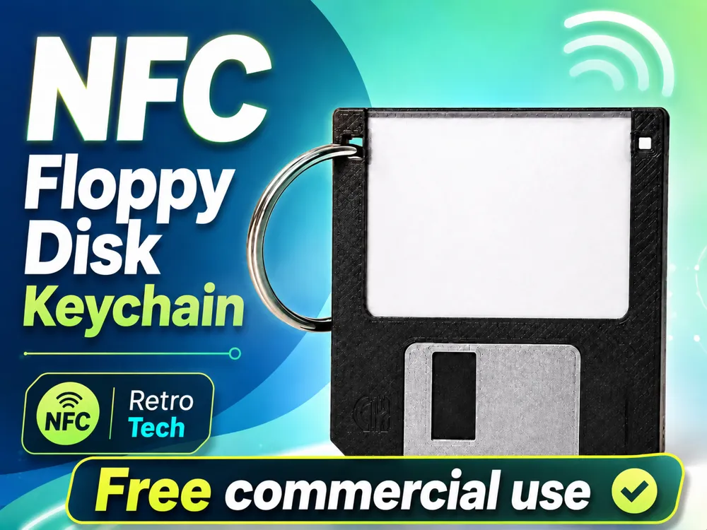NFC Floppy Disk Keychain