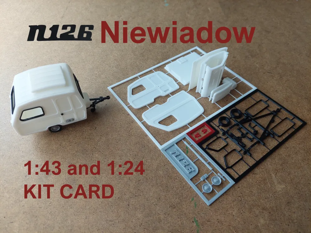 Niewiadow N126 Camping Trailer, 1:43 KIT CARD