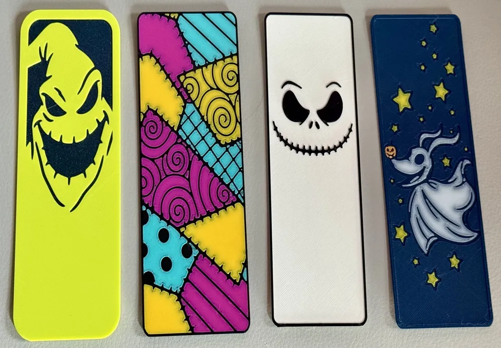 Nightmare Before Christmas Bookmark Set, photo 2 of 4 - Character Bookmarks, Halloween