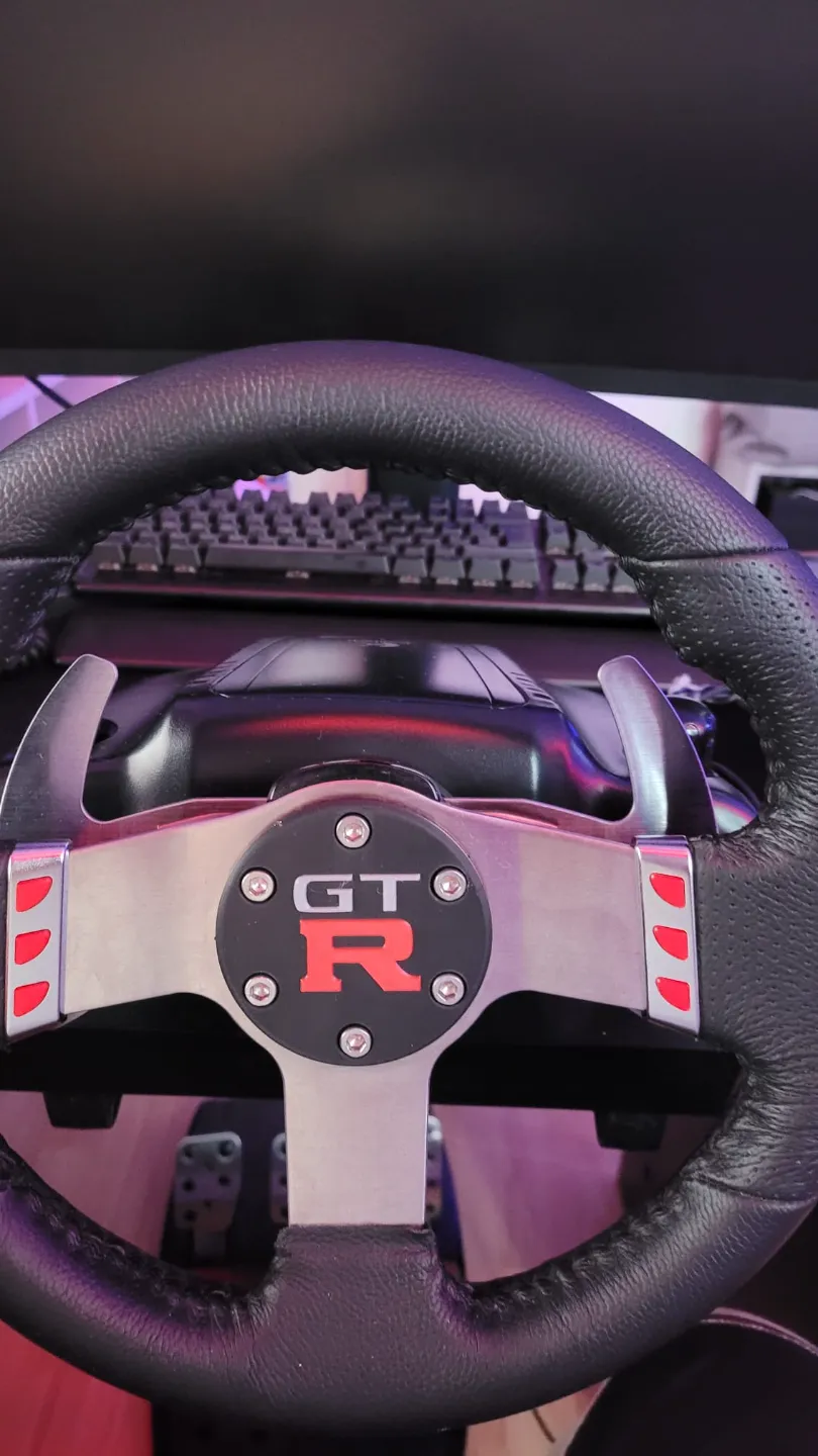 Nissan GT-R Logitech G27 Center Logo, photo 2 of 4 - Car Badges & Emblems, gtr