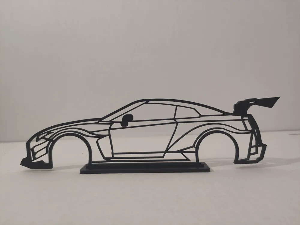 NISSAN GTR Liberty Walk * Car Outline \ WallArt, photo 2 of 4 - JDM & Supercar Models, nissan gtr car outline
