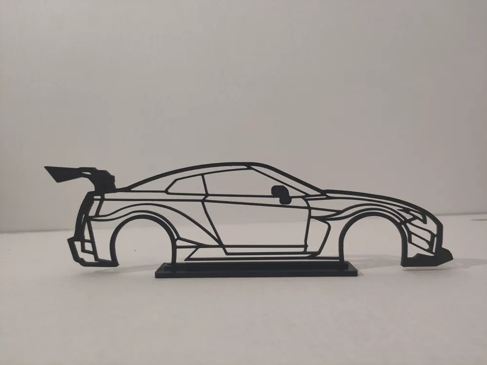 NISSAN GTR Liberty Walk * Car Outline \ WallArt, photo 3 of 4 - JDM & Supercar Models, nissan outline
