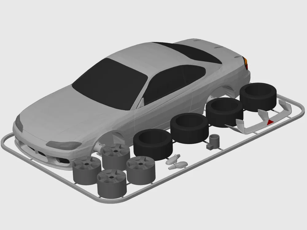 Nissan Silvia S15 Kit Card (1:24 scale), photo 4 of 4 - Car, Tank & Vehicle Kit Cards, model