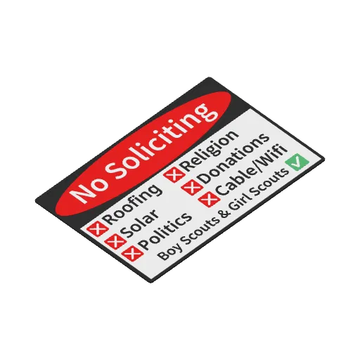No Soliciting Sign, photo 3 of 3 - No Soliciting Sign Home Decor Items