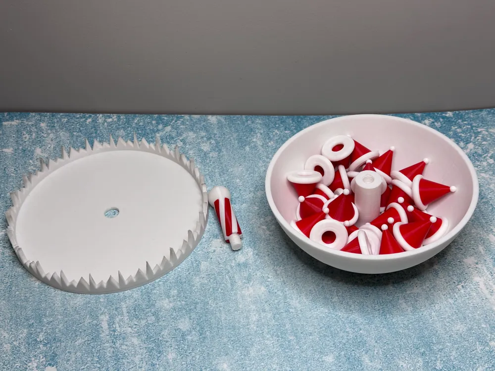 North Pole Christmas Balance Game, photo 2 of 4 - Santa, Snowman & Reindeer Decor, topple