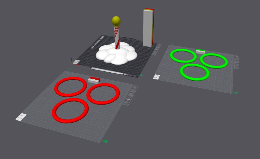 North Pole Ring Toss Game, another view - Christmas & New Year, snow