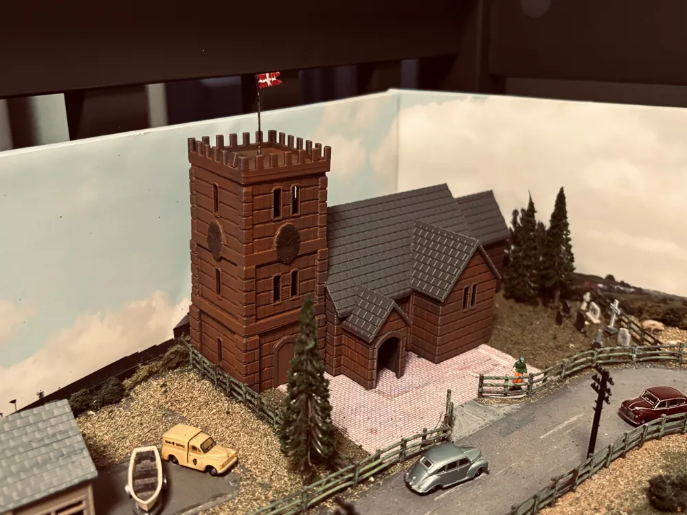 N Scale Church.. Model Railway Layout / Diorama, photo 4 of 4 - N Scale Church.. Model Railway Layout / Diorama Figurines & Collectibles