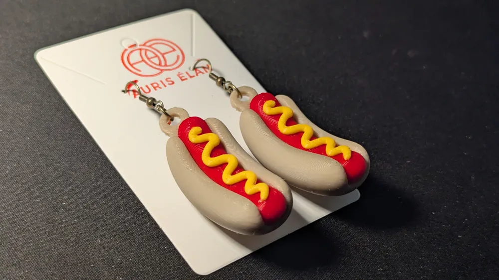 NYC Hot Dog Glizzy Earrings, photo 2 of 4 - NYC Hot Dog Glizzy Earrings Fashion