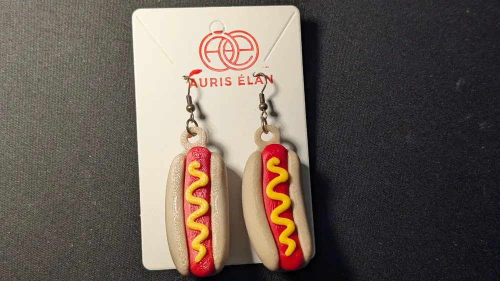 NYC Hot Dog Glizzy Earrings, photo 3 of 4 - NYC Hot Dog Glizzy Earrings Fashion