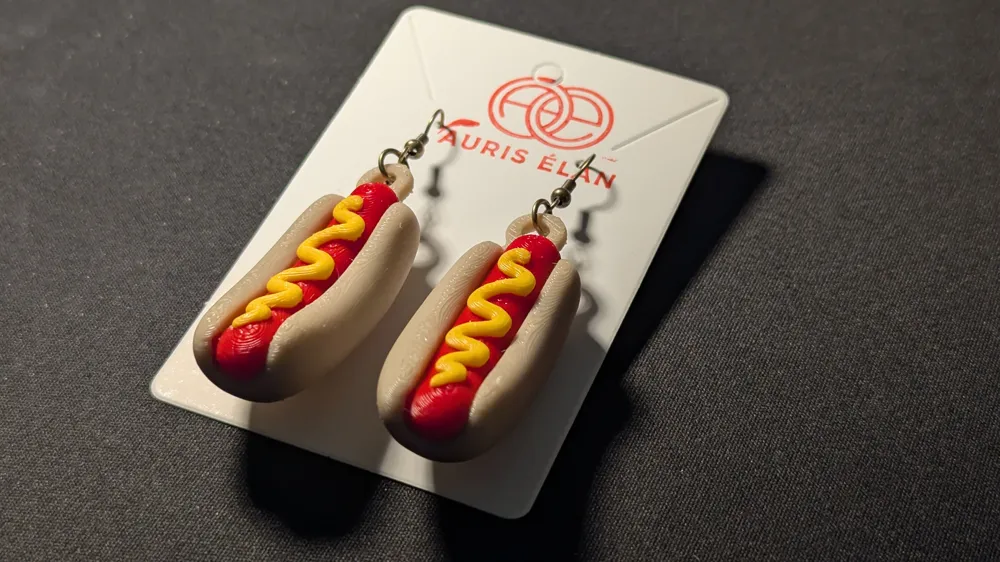 NYC Hot Dog Glizzy Earrings, photo 4 of 4 - NYC Hot Dog Glizzy Earrings Fashion