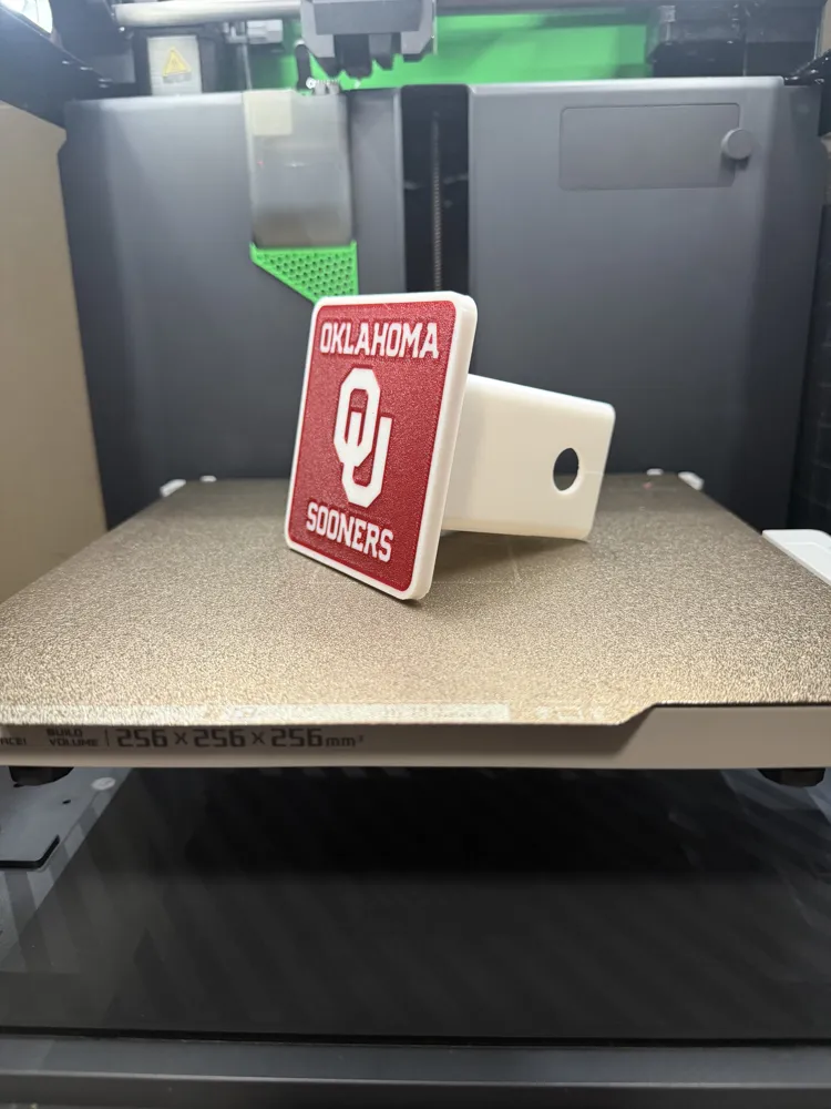 Oklahoma Sooners OU Hitch Cover, photo 3 of 4 - Oklahoma Sooners OU Hitch Cover Car & Vehicle