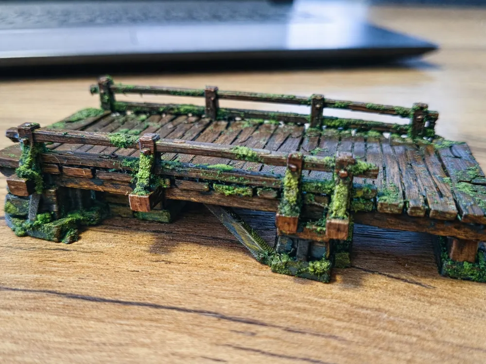 Old wooden bridge for tabletop games