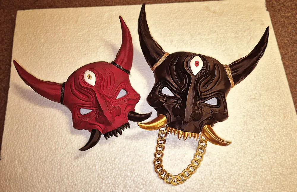 Oni Demon Mask - Multipart, photo 2 of 4 - Oni & Hannya Masks, they