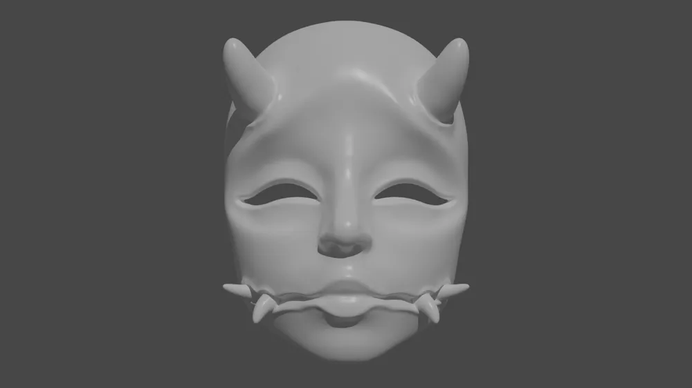 Oni Girl Mask, photo 4 of 4 - Oni Girl Mask Props & Cosplay