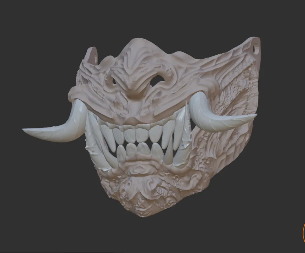 ONI MASK, another view - Oni & Hannya Masks, maschere