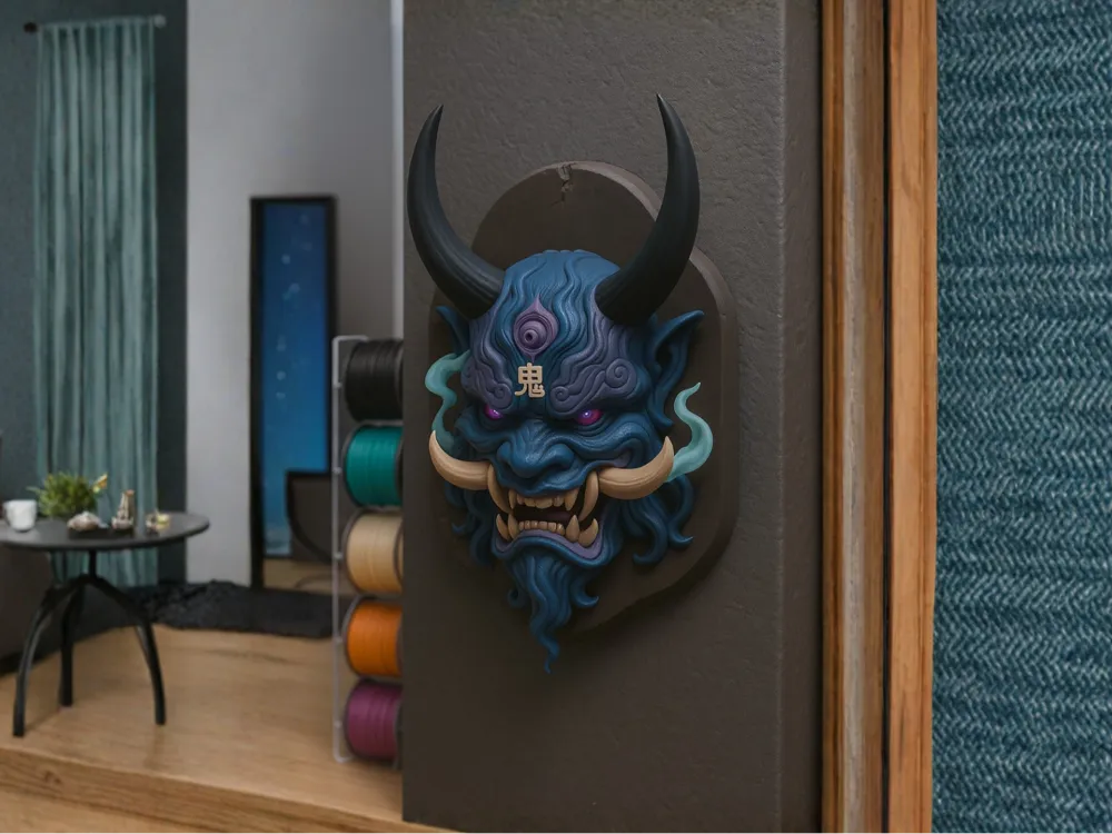 Oni mask for wall