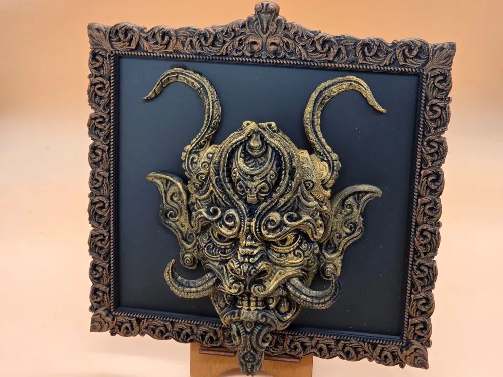 Photo frame with Oni Mask