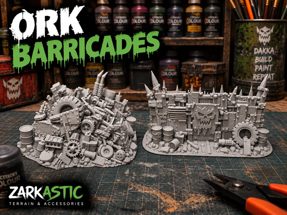 Ork Barricades, Grimdark Scrap Terrain, photo 4 of 4 - Ork Barricades, Grimdark Scrap Terrain Toys & Games