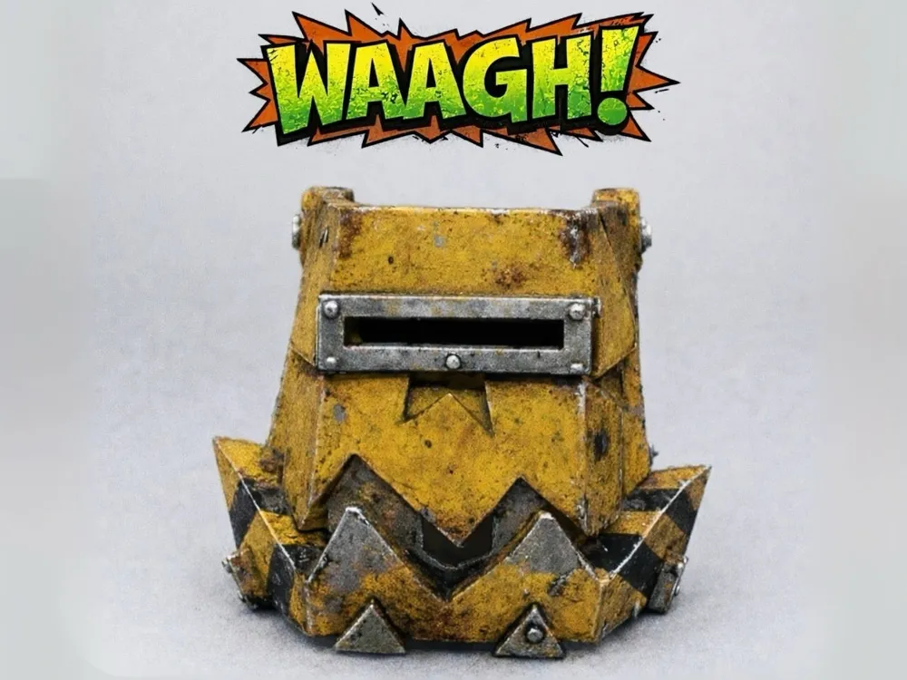 Ork Mek Mask | Wearable Mask| Table & Wall Decor, photo 4 of 4 - Ork Mek Mask | Wearable Mask| Table & Wall Decor Home Decor Items