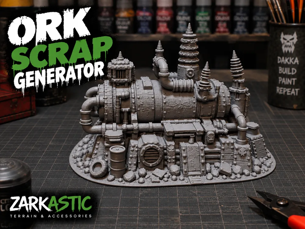 Ork Scrap Generator, Grimdark Terrain, photo 3 of 4 - Ork Scrap Generator, Grimdark Terrain Board Games & Tabletop