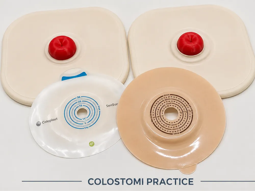 Ostomy Care Training Model Flat & Convex Stoma Set