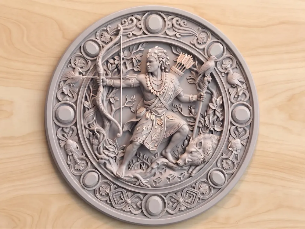 Orixa Oxossi Wall Panel