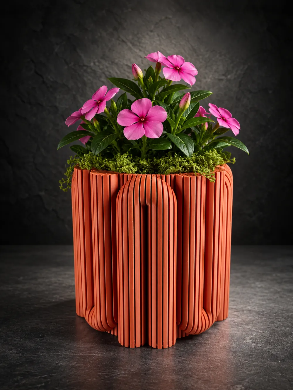 P025 Sculptural Planter: U-Rib Columns, photo 4 of 4 - P025 Sculptural Planter: U-Rib Columns Household