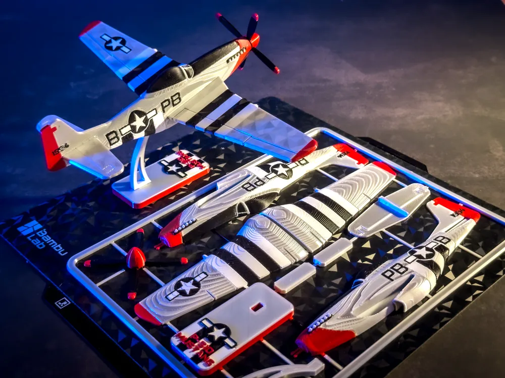 P51D Mustang Plane Kit Card, photo 4 of 4 - P51D Mustang Plane Kit Card Toys & Games