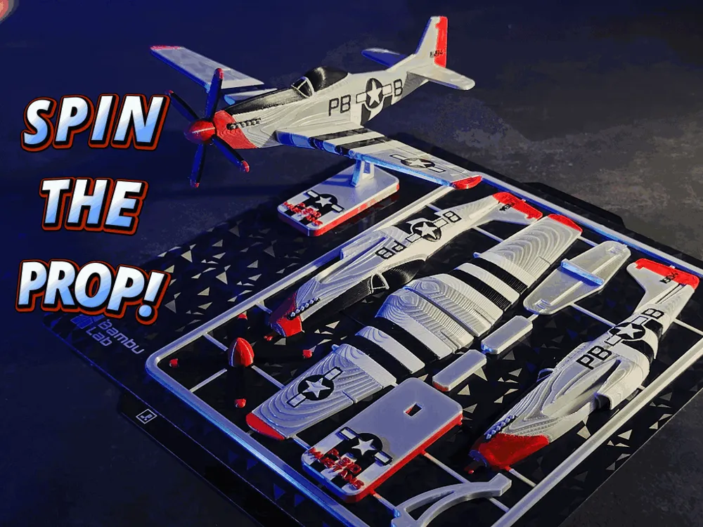 P51D Mustang Plane Kit Card