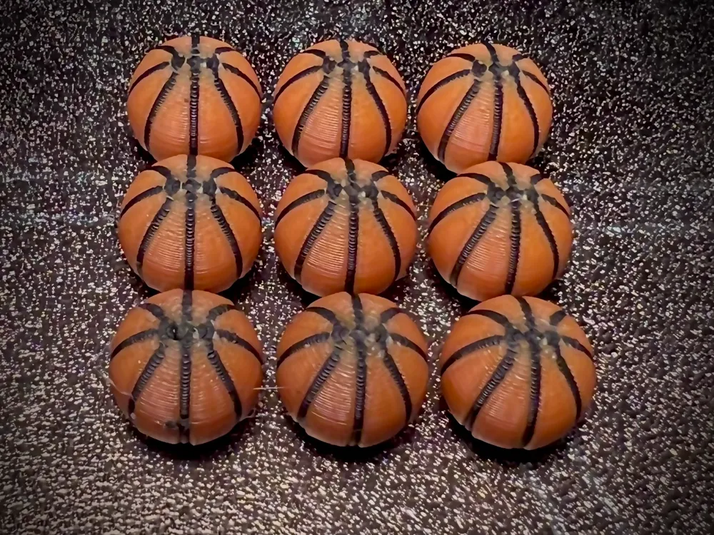 Painted Mini Basketballs for Tabletop Basketball, photo 2 of 4 - Painted Mini Basketballs for Tabletop Basketball Toys & Games