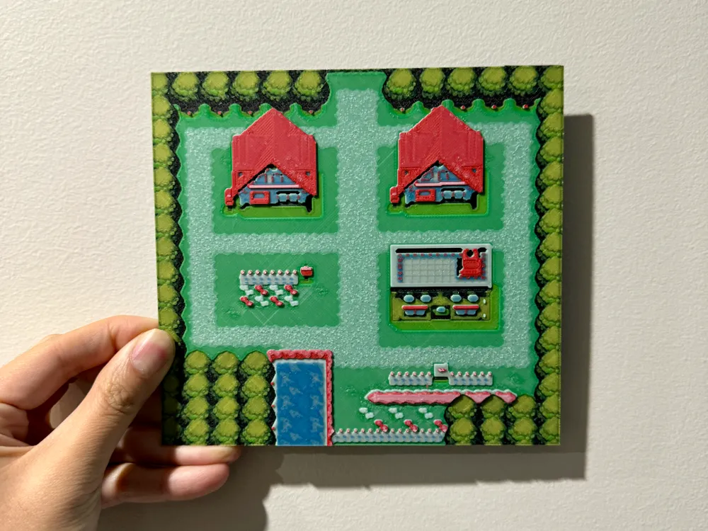 Pallet Town (Pokemon) - HueForge - Photo Art & Lithophanes, in stock in India