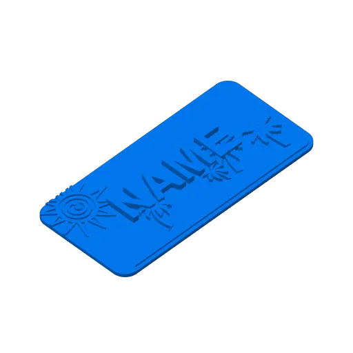 Palm Name Plate - Custom, another view - Name Plates, sand