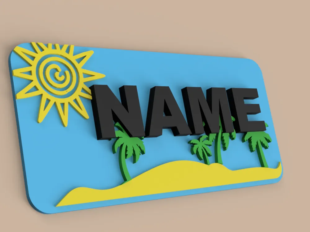 Palm Name Plate - Custom