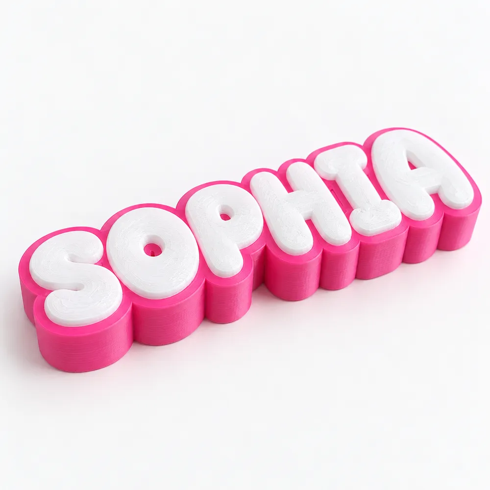 Parametric Bubble Font Pencil Name Topper Name, photo 3 of 4 - Parametric Bubble Font Pencil Name Topper Name Household