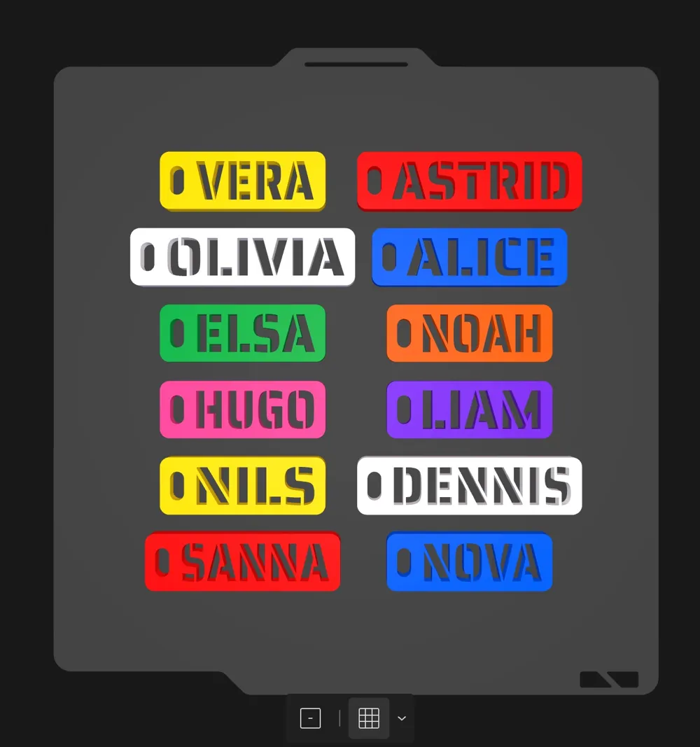 Parametric Custom Name Keychain (Stencil), photo 3 of 4 - Photo & Custom Keychains, gift