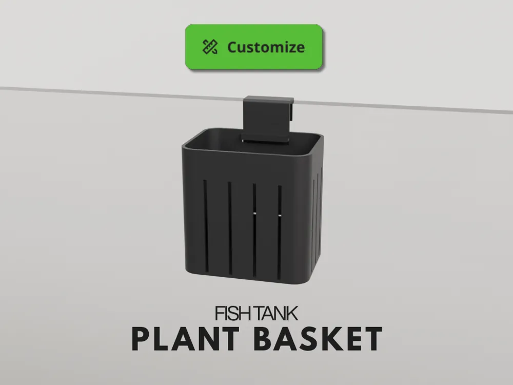 Parametric fish tank plant basket
