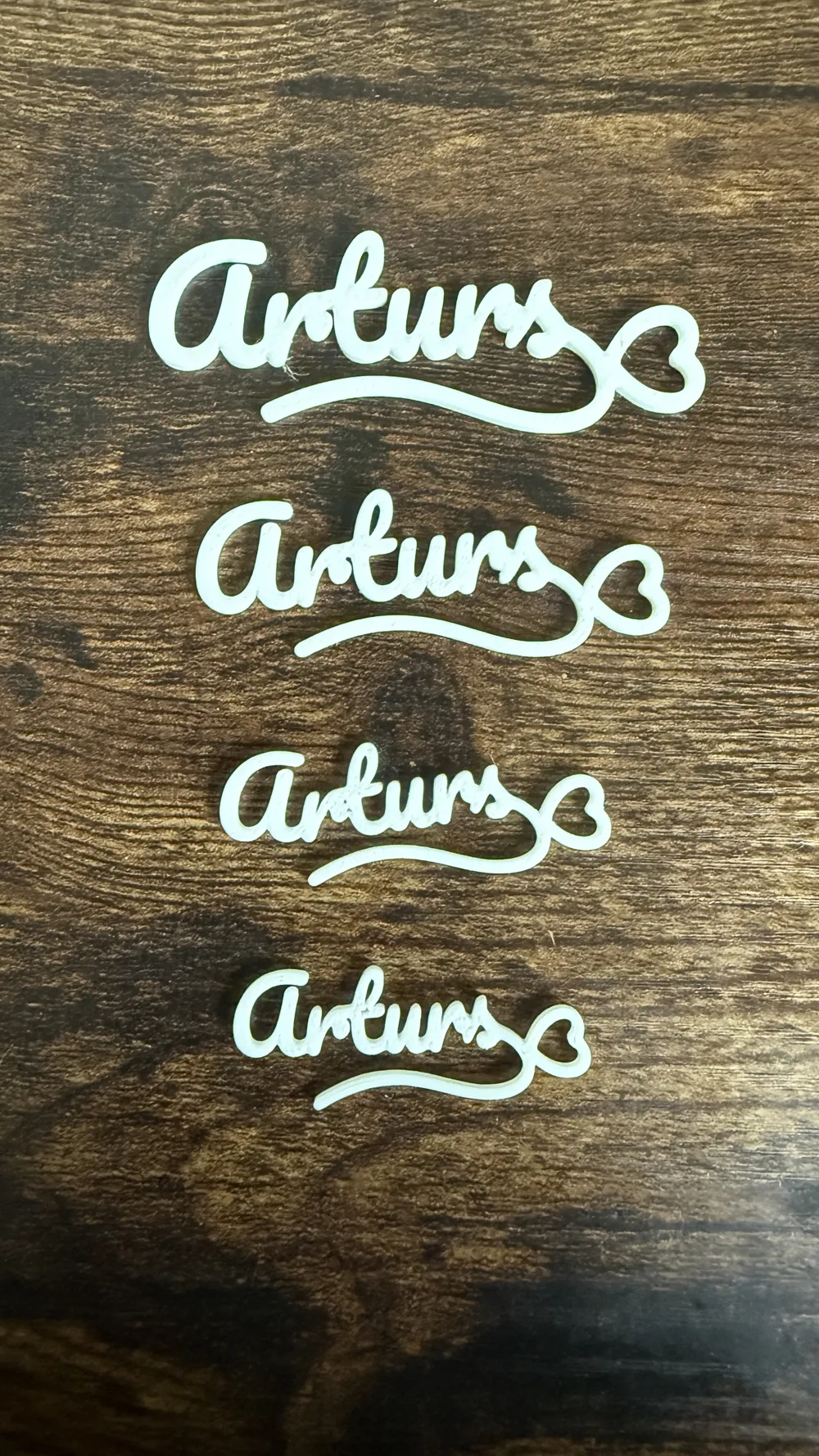 Parametric Glas Name Tag Hanger Heart Generator, photo 4 of 4 - Clothes Hangers & Hanger Hooks, glas tags