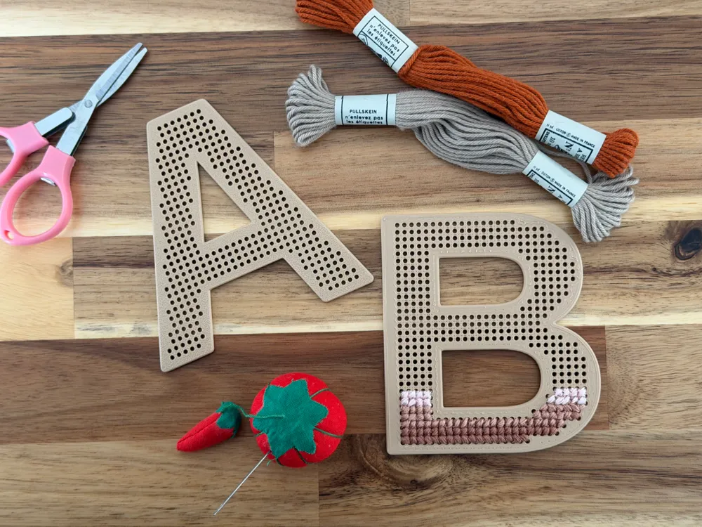 Parametric Letter Cross Stitch Plate, photo 3 of 4 - Parametric Letter Cross Stitch Plate Hobby & DIY