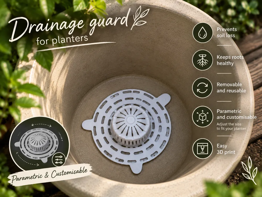 Parametric Planter Drain Guard - Garden, in stock in India