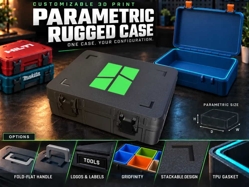 Parametric Rugged Case - OpenSCAD - Other Hobby & DIY, in stock in India