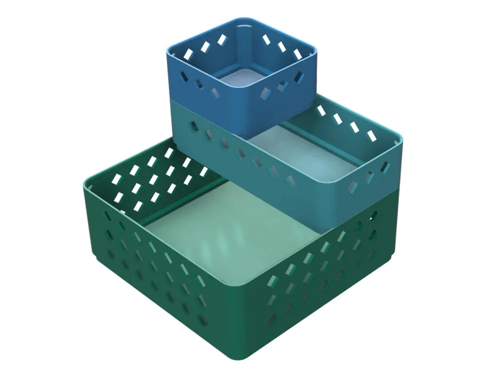 Parametric stackable storage box - Stackable Bins & Drawers, in stock in India